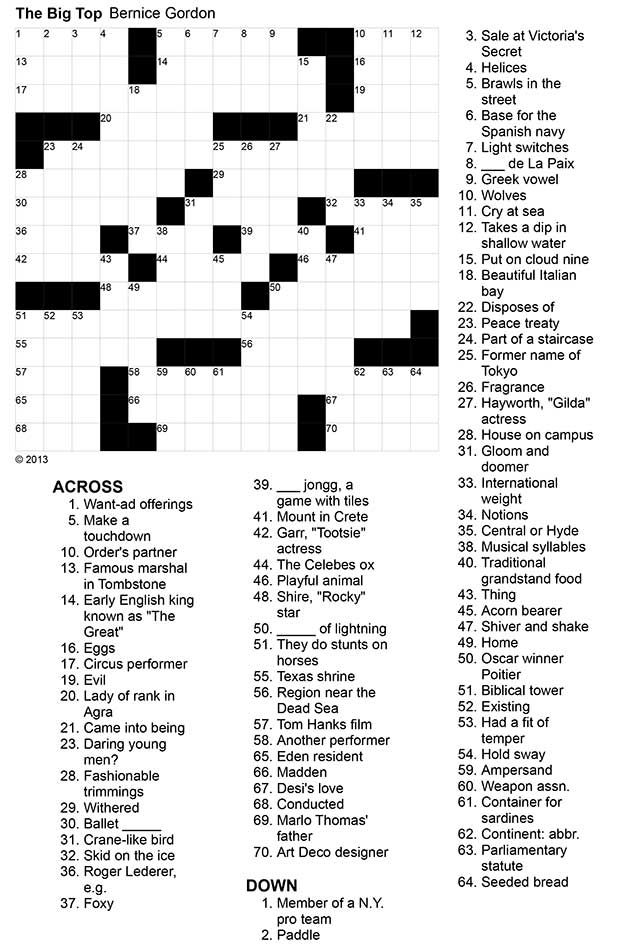 Crossword Aarp Easy - Aarp Easy Online Crosswords