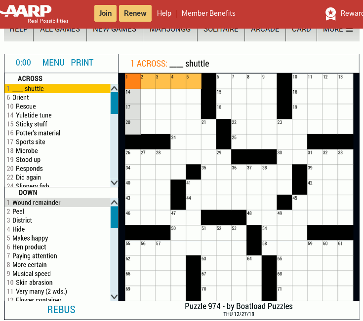 5 Free Memory Games You Can Play Online To Improve Your Memory Make  - Aarp Free Games Crossword Puzzles Easy