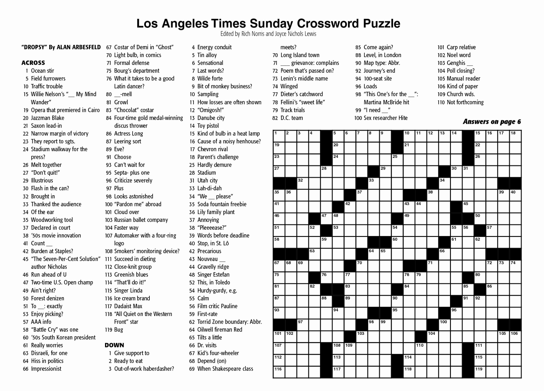 New York Times Sunday Crossword Printable Rtrs online Printable Ny  - Are The New York Times Crossword Puzzles Easier