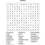 Word Search Arthritis Arthritis Word Search Puzzles Word Search  - Arthritis Crossword Puzzles Printable Easy