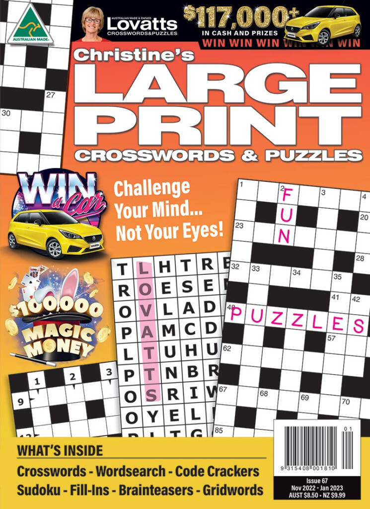 Large Print Crosswords Magazine Lovatts Crossword Puzzles Games Trivia - Big And Easy Crossword Puzzle Magazines