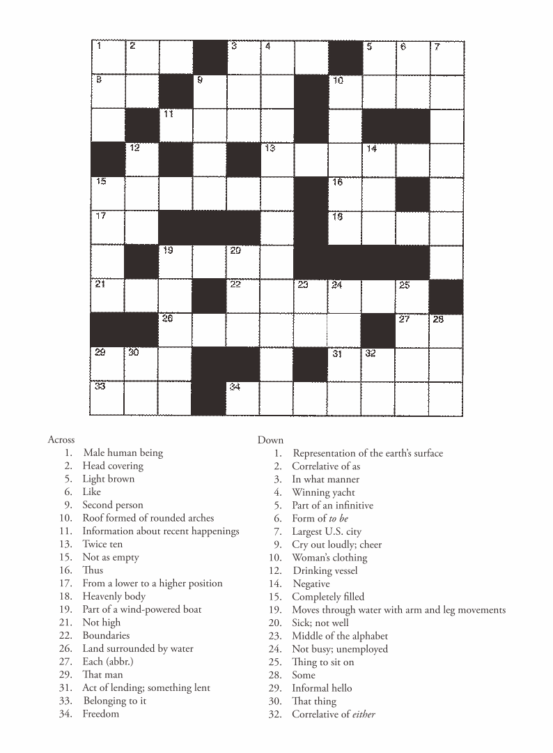 Best Easy Printable Crossword Puzzles Perkins Website - Big Easy Bash Crossword