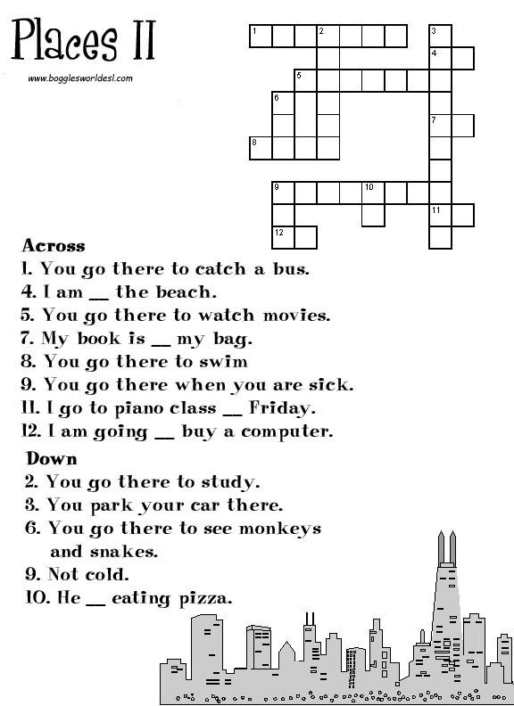 Pin En Crosswords word Search Puzzle - Big Easy City Crossword