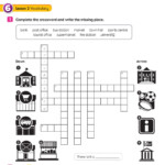 CROSSWORD PLACES IN TOWN Worksheet - Big Easy City Crossword