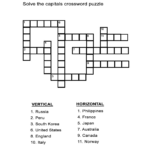 Printable Geography Crossword Printable Crossword Puzzles - Big Easy City Crossword