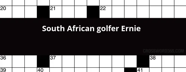 South African Golfer Ernie Crossword Clue - Big Easy Golfer Ernie Crossword Clue