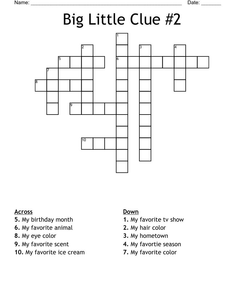 Big Little Clue 2 Crossword WordMint - Big Easy Hoopster Crossword Clue
