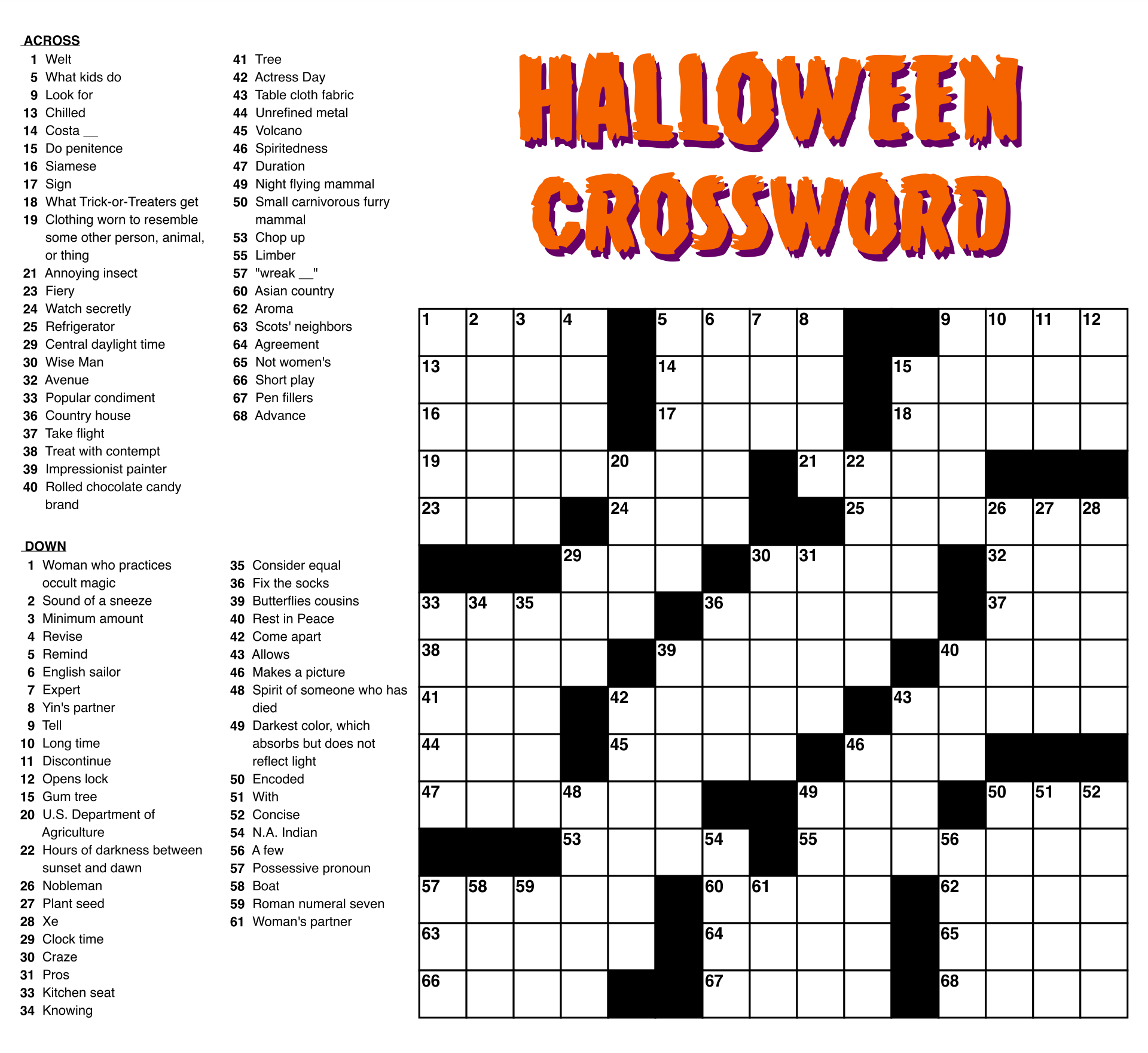 Big Easy Crossword Puzzles Printable All Information About Healthy  - Big Easy Informally Crossword