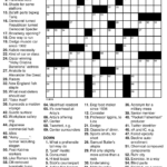 Printable English Crossword Puzzles With Answers Printable Crossword  - British Crossword Easy
