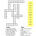 Easter Crossword Easy - Bunny Easy Ski Trail Crossword