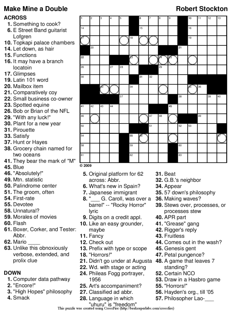 Challenging Printable Crossword Puzzles 2022 Bernheimandschwartz - Challenging Not Easy Crossword Clue