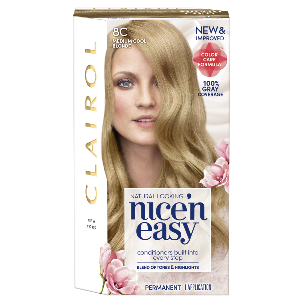 Clairol Nice n Easy Permanent Hair Color Cr me 8C Medium Cool Blonde 1  - Clairol Nice And Easy Product Crossword