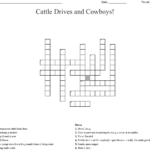 Cattle Drives And Cowboys Crossword WordMint - Cowboy Crossword Easy