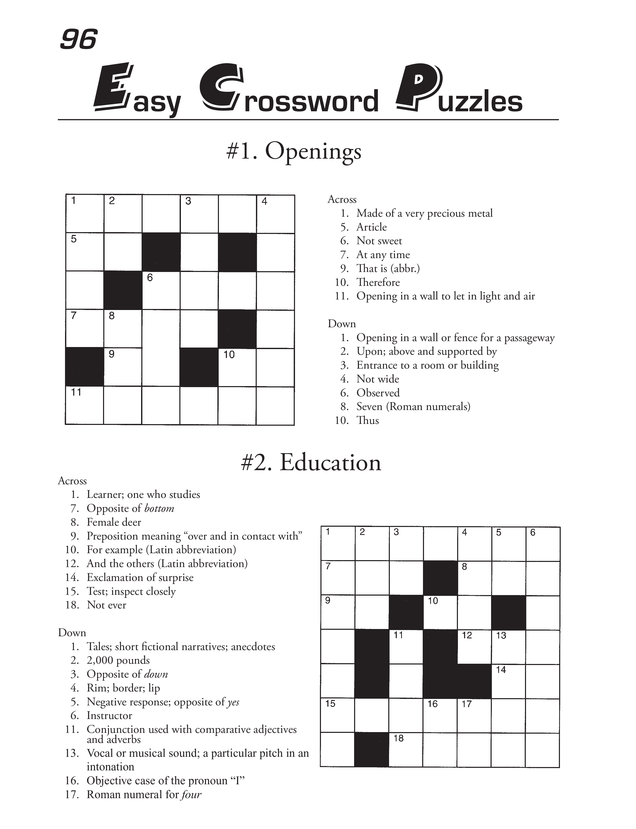 Free Easy Printable Crossword Puzzles For Adults - Crossword Clue Clear And Easy To Understand