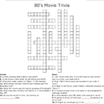 Movie Trivia Crossword Puzzles Printablecrosswordpuzzlesfree - Crossword Clue Easy Standard To Achieve