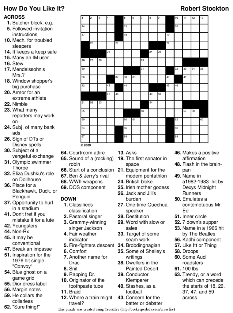 Free Easy Printable Crossword Puzzles With Answers  - Crossword Easy Con Victims