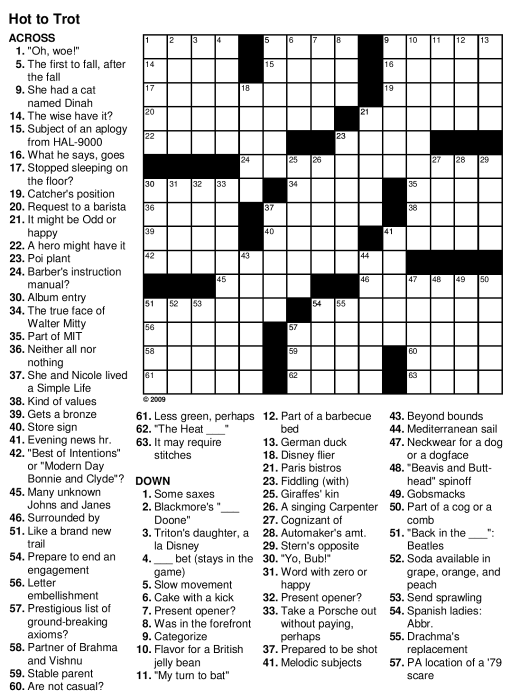 Easy Crossword Puzzles For Seniors Activity Shelter - Crossword Easy Printable