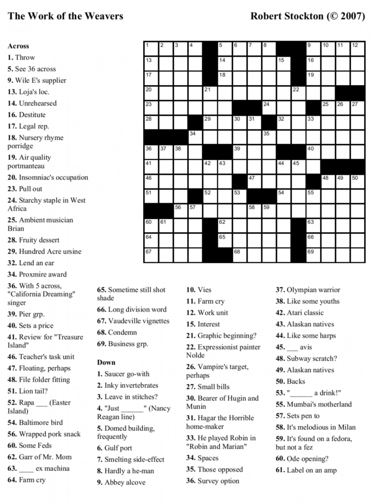 Printable Crossword Maker Printable Crossword Puzzles - Crossword Maker Free Easy