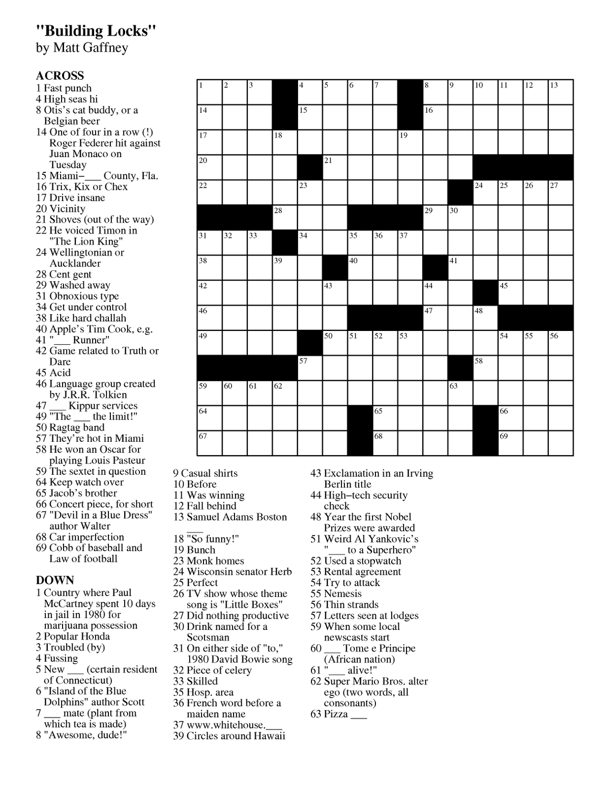 Printable Easy Crossword Puzzles Pdf Printable Crossword Puzzles - Crossword Pdf Easy Kids