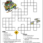 Easy Road Trip Crossword Puzzle For Kids Tree Valley Academy - Crossword Puzzle Clues Easy Gait