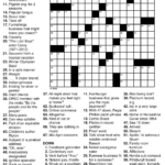 Printable Crossword With Answers Printable Crossword Puzzles - Crossword Puzzle Easy With Answers