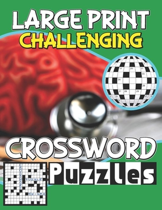 Large Print Challenging Crossword Puzzles Crossword Puzzle Books Easy  - Crossword Puzzles Books Easy Progresive