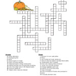 Printable Easy Crossword Puzzles For Kids 101 Activity - Crossword Thanksgiving Easy