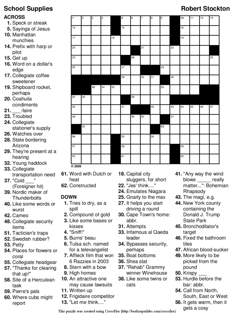 Printable Crossword Puzzles Easy Adults Printable Crossword Puzzles - Crossword That Wasn't Easy