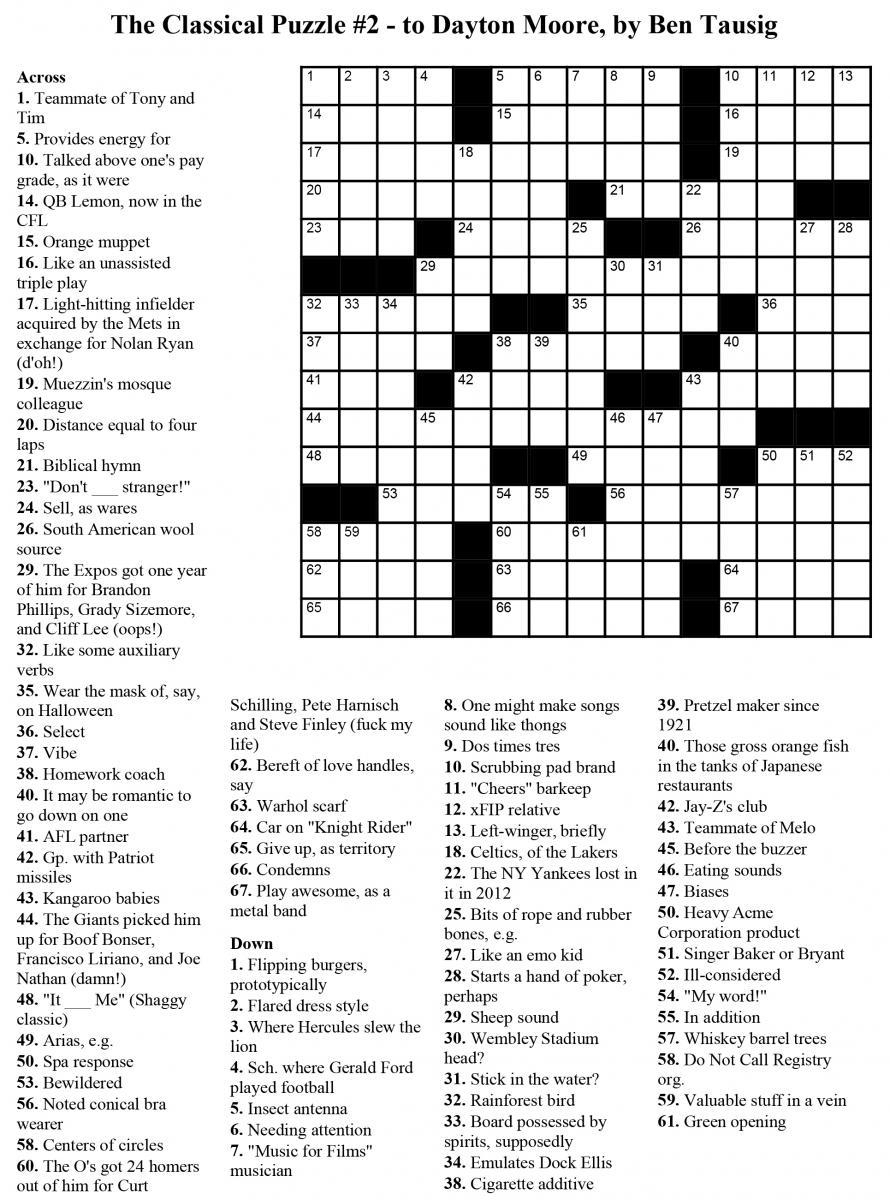 Free Printable Crossword Puzzles Easy For Adults My Board Free  - Crossword Usa Today Easy