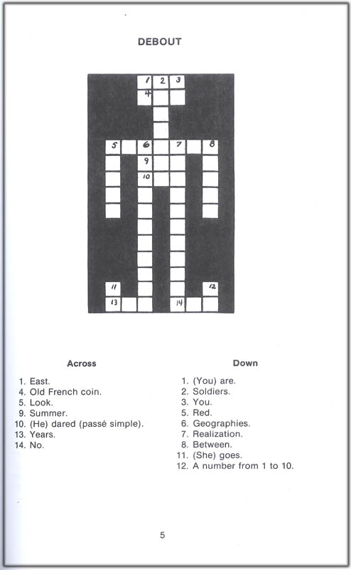 Easy French Crossword Puzzles National Textbook Company 9780844213309 - Daily French Crossword Easy