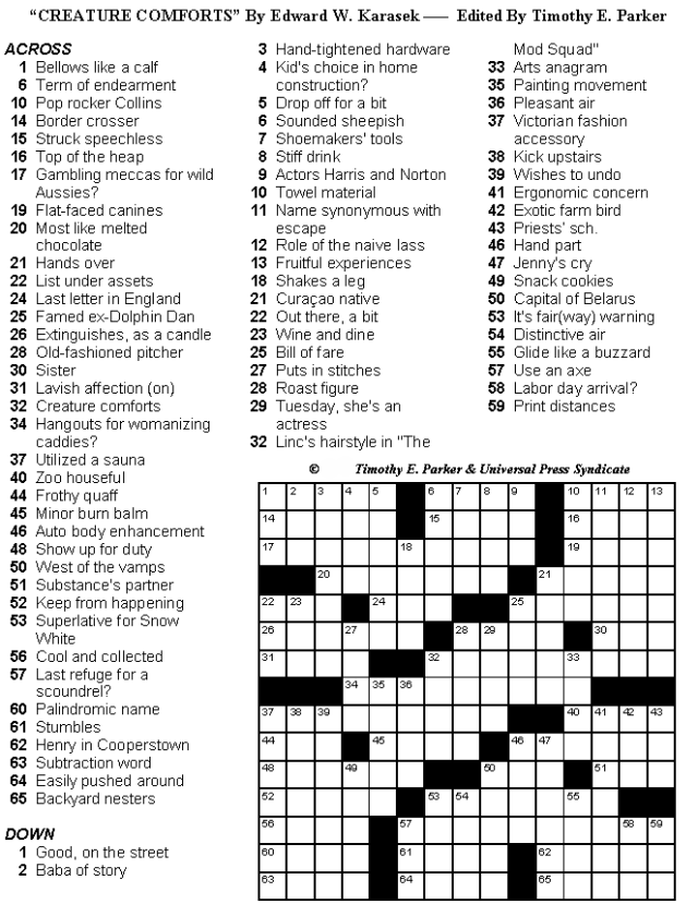 Medium Difficulty Crossword Puzzles To Print And Solve Volume 26  - Daily Themed Crossword Easy Peasy Level 4