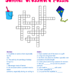 Crossword Puzzles For Children Activity Shelter Word Summer Crossword  - Daily Themed Crossword Easy Peasy Level 4