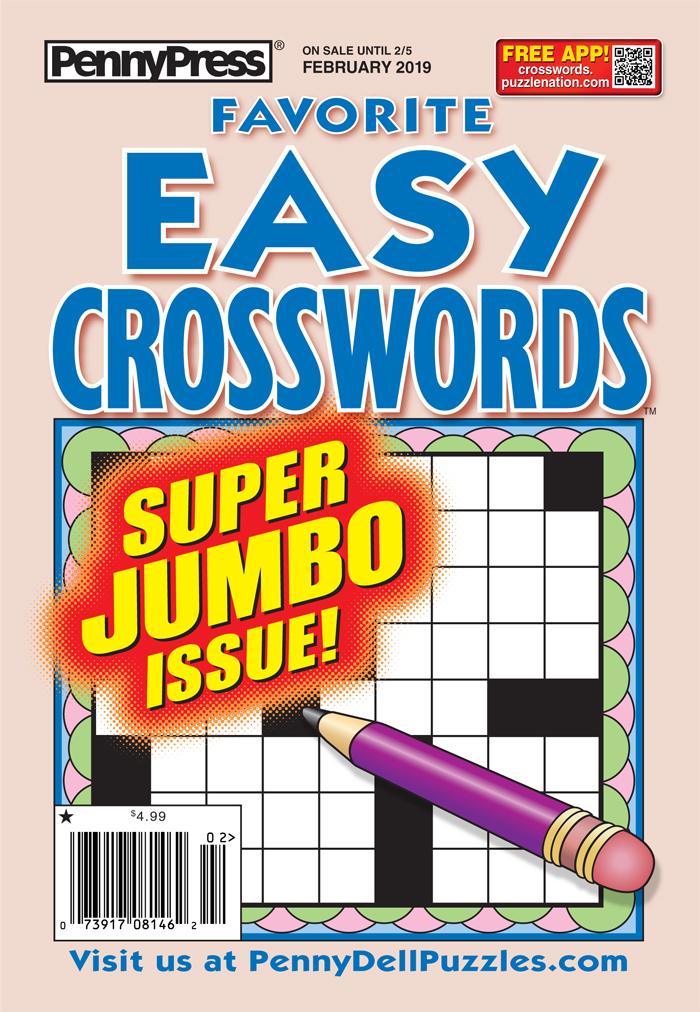 Dell All Easy Crosswords Penny Dell Puzzles - Dell Easy Crossword Books
