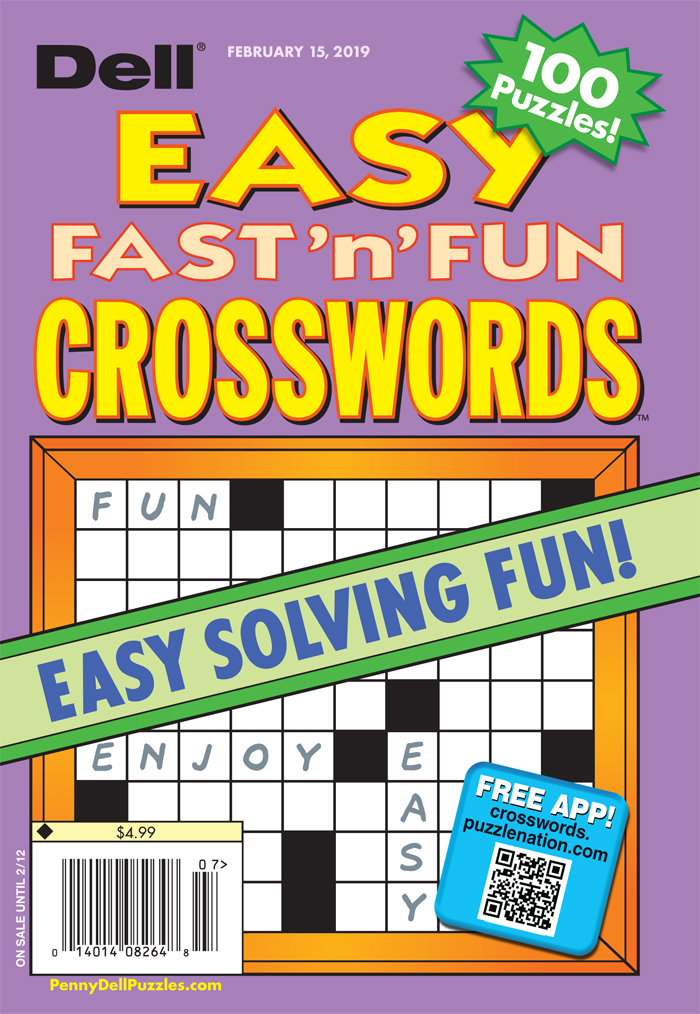 Dell Easy Fast n Fun Crosswords Penny Dell Puzzles - Dell Easy Crossword Puzzle Books