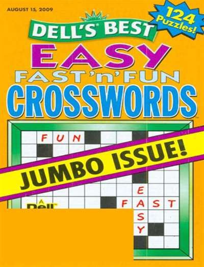 Dell s Best Easy Fast n Fun Crosswords Magazine Subscription Canada - Dell Easy Fast N Fun Crosswords