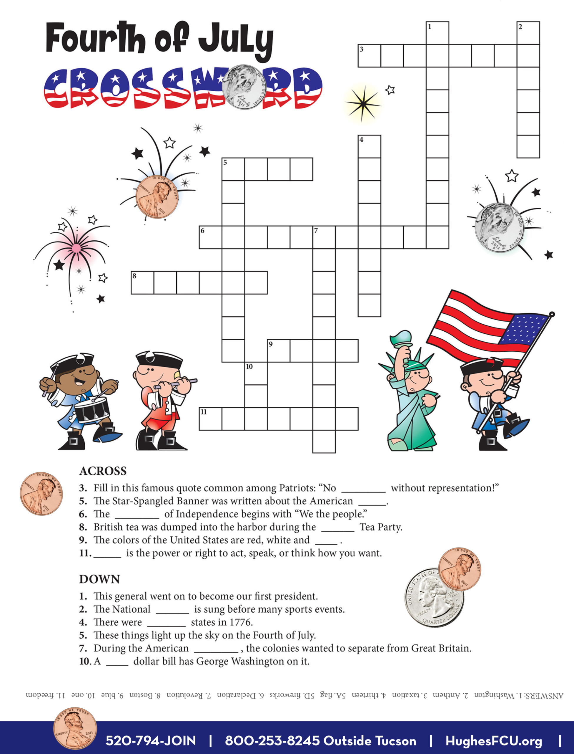 Try Your Luck With Fourth Of July Crossword Bear Essential News - Easy 4th Of July Crossword Puzzle
