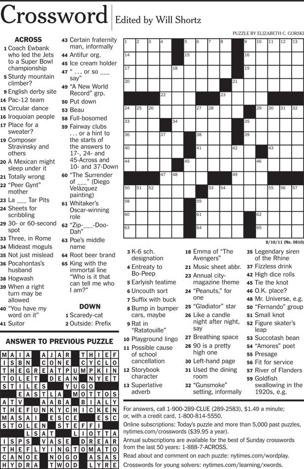 How Will Shortz Edits A New York Times Crossword Puzzle Crossword  - Easy And Hard Crossword Ny Times