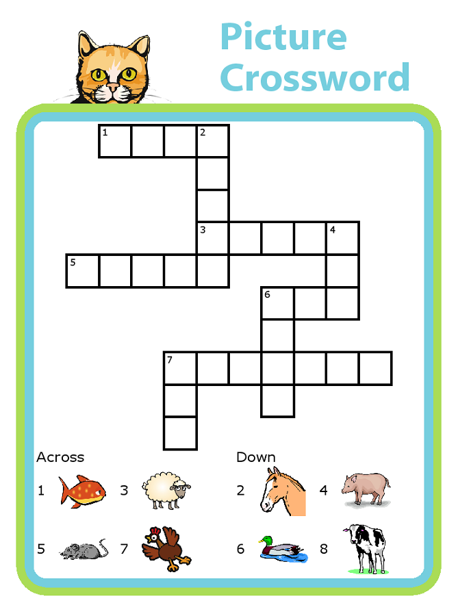 Super Easy Crossword Puzzles Activity Shelter - Easy Animal Crossword