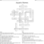 Aquatic Biomes Worksheet Kindergarten Printable Sheet - Easy Aquatic Biome Crossword Puzzle