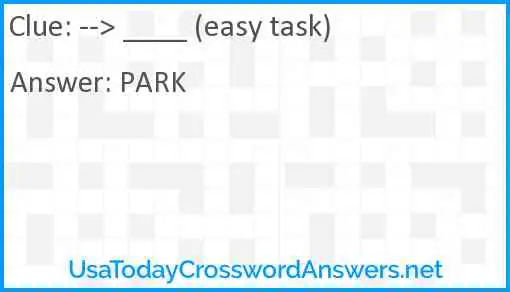 Easy Task Crossword Clue UsaTodayCrosswordAnswers - Easy Banter Spiel Crossword Clue