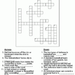 Printable Basketball Crossword Puzzles Activity Shelter - Easy Basketball Crossword Puzzles