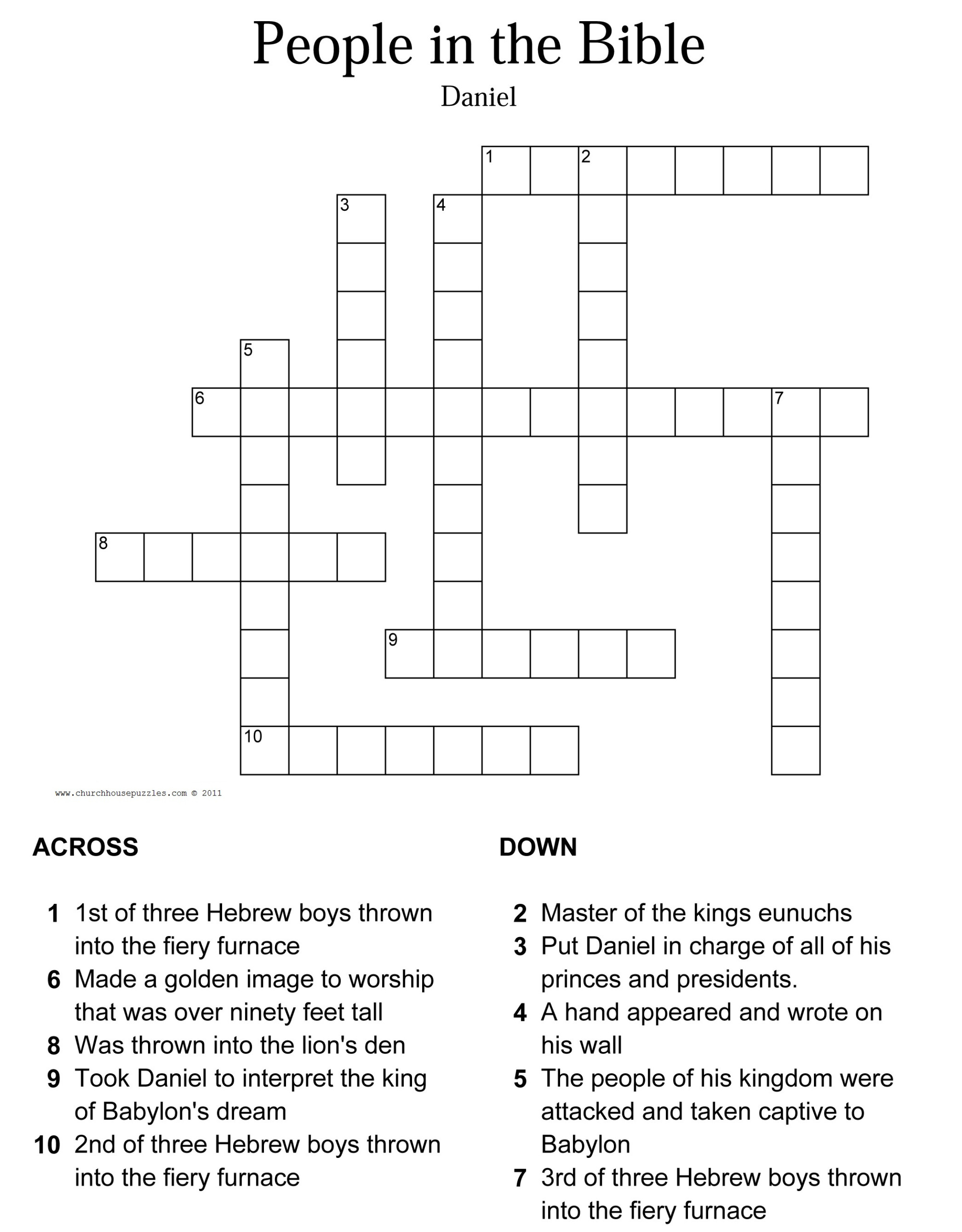 Impertinent Bible Crossword Printable Tristan Website - Easy Bible Crossword For Kids