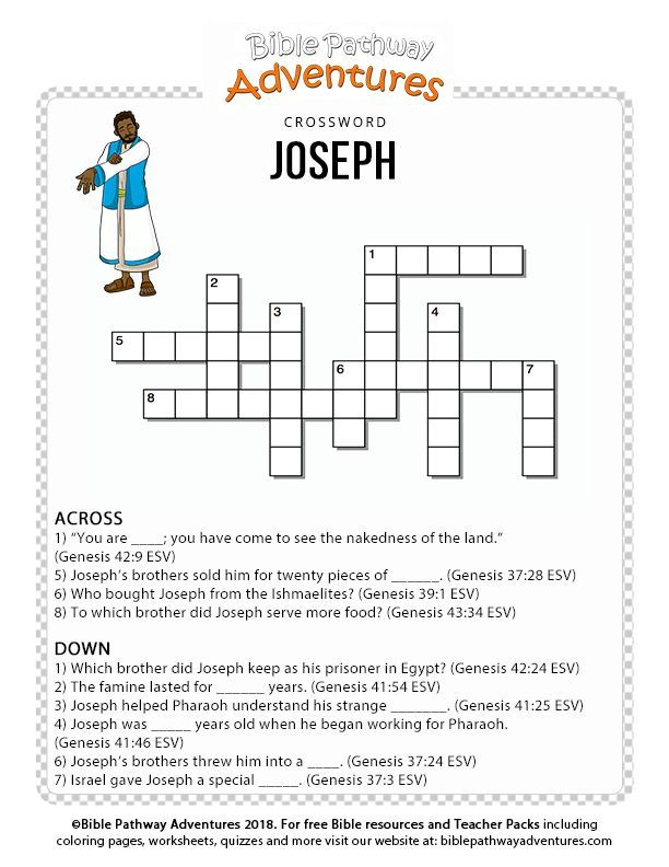 Pin On Puzzles - Easy Bible Crossword For Kids
