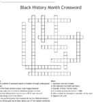 Black History Month Crossword WordMint - Easy Black History Crossword Puzzle Printable