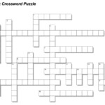 10 Best Free Printable Blank Crossword Puzzle Template Printablee - Easy Blank Crossword Clue