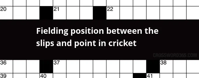 Fielding Position Between The Slips And Point In Cricket Crossword Clue - Easy Catch In Cricket Crossword Clue