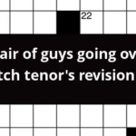 A Pair Of Guys Going Over Dutch Tenor s Revision Crossword Clue - Easy Chair For A Pair Crossword Clue