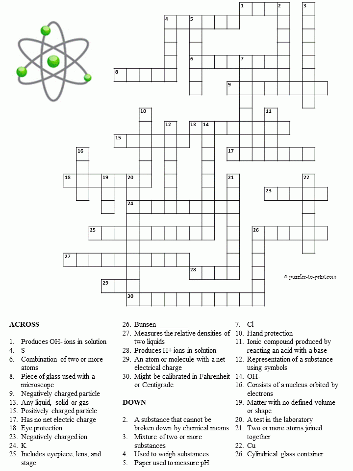 Chemistry crossword gif 720 960 Science Puzzles - Easy Chemistry Crossword