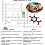 Chemistry Crossword Puzzle Chemical Reactions Includes Answer Key  - Easy Chemistry Crossword Puzzle Answers