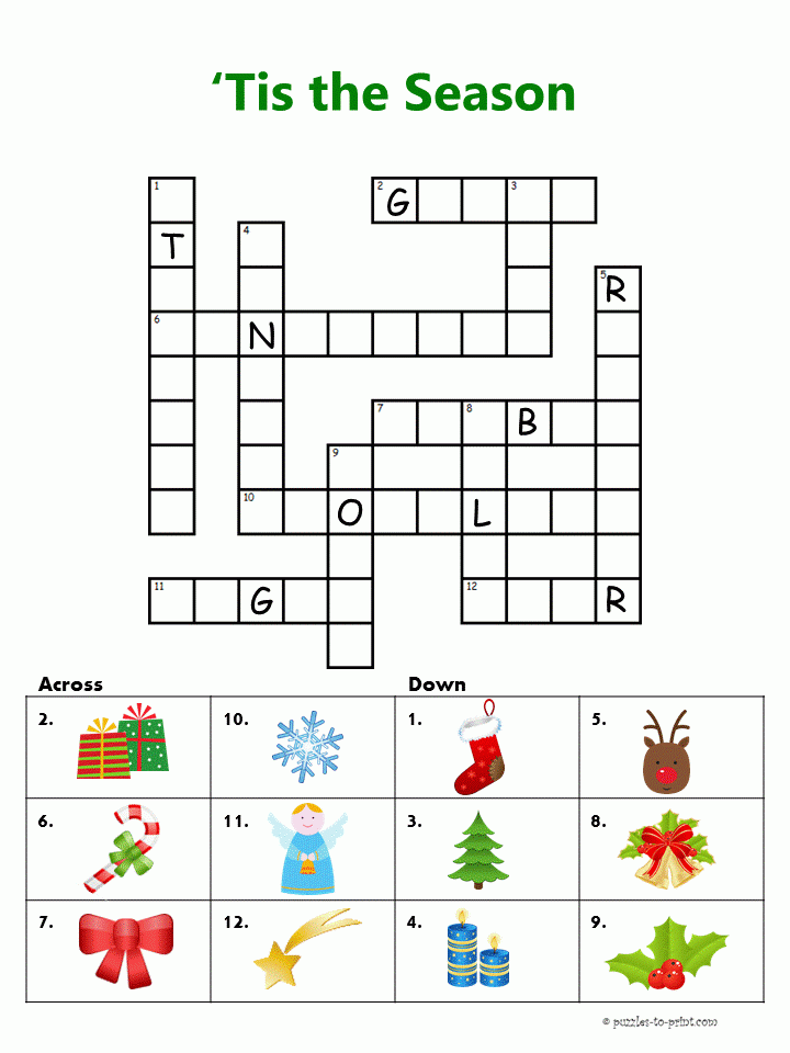 Easy Christmas Crossword Christmas Crossword Christmas Crossword  - Easy Christmas Crossword Printable Activities